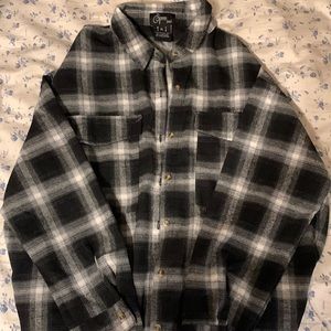 Black/white flannel, xl